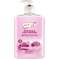 LUKSJA MYDO W PYNIE CREAMY ROSE PETALS & MILK PROTEINS 500 ML Z DOZOWNIKIEM