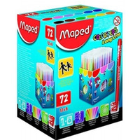 Flamastrytrjktne 72kolorw COLORPEPS SCHOOL PACK MAPED 845000