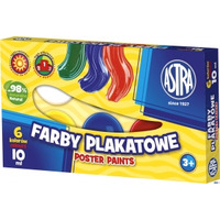 Farby plakatowe Astra 6 kolorw - 10 ml, 83111903