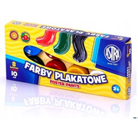 Farby plakatowe Astra 8 kolorw - 10 ml, 83113901